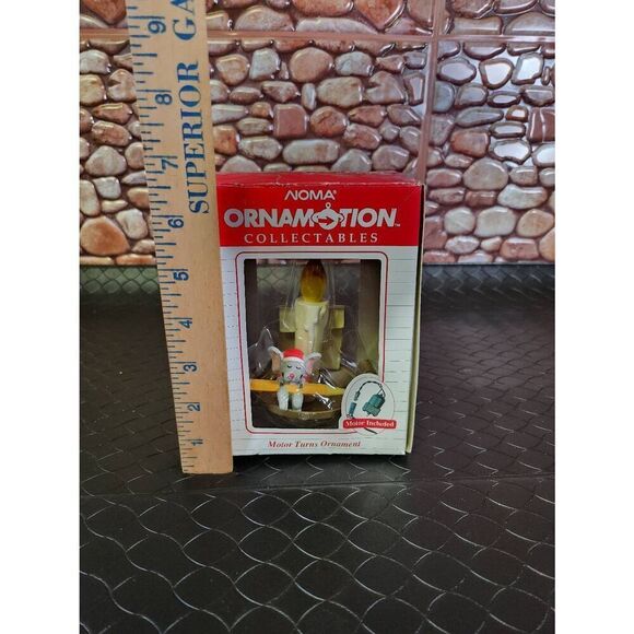 NOMA Ornamotion Christmas Ornament Mouse in Candlestick Motor Included Orig Box - Picture 6 of 6